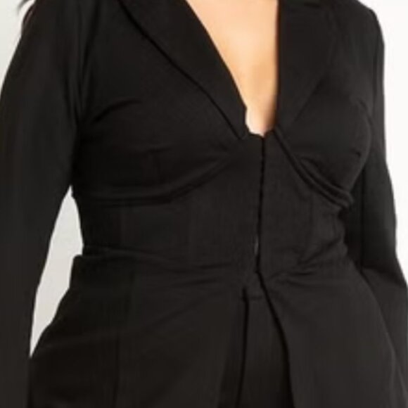 ELOQUII black corset suit set - Picture 4 of 4